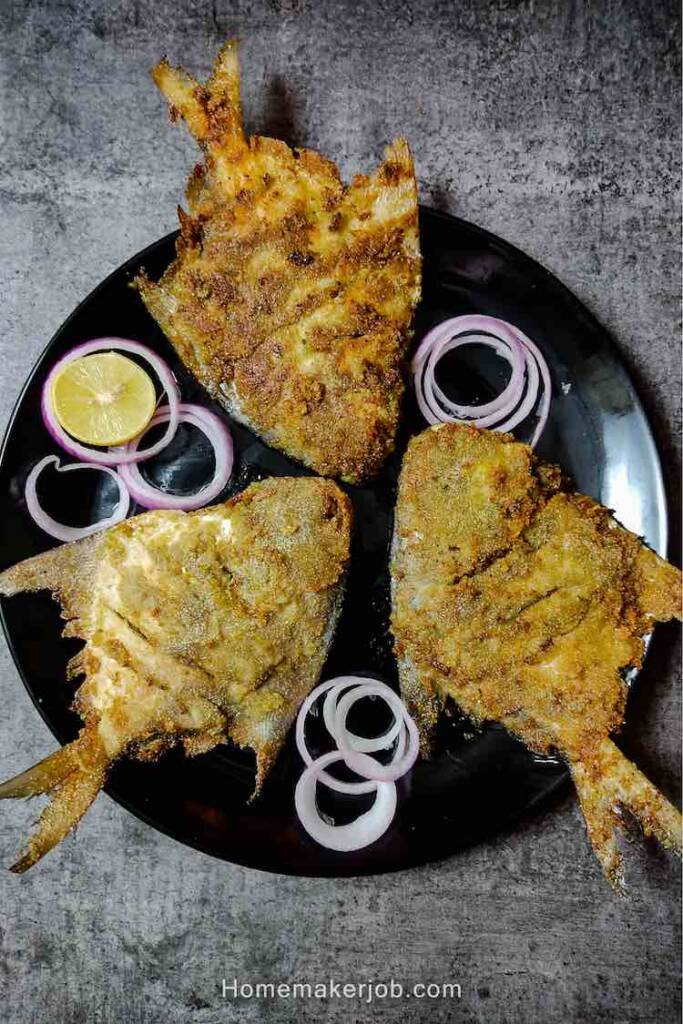 Stuffed Pomfret Fry Green Masala Pomfret Rava Fry Recipe