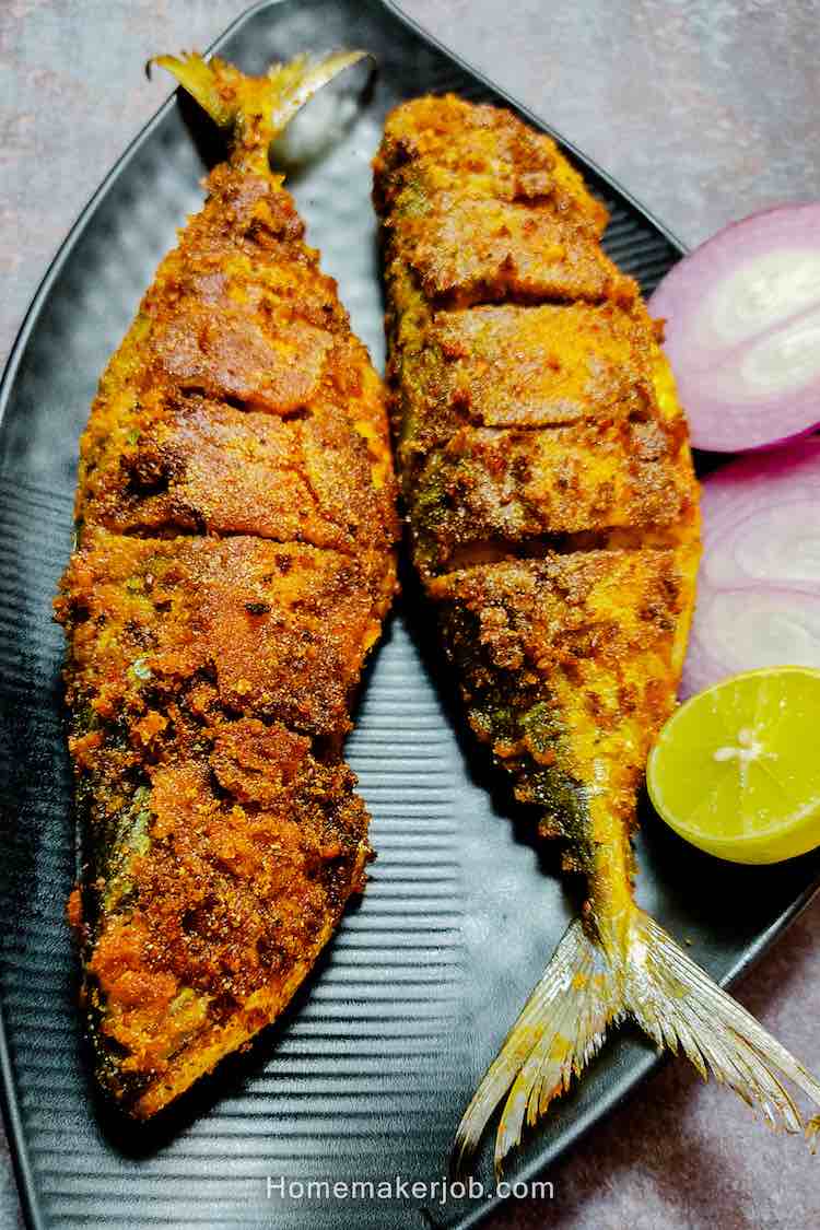 Bangada Fish Fry Recipe | Spicy Fried Indian Mackerel | Bangda (Ayala ...
